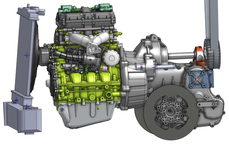 CAD-Modell der Antriebseinheit